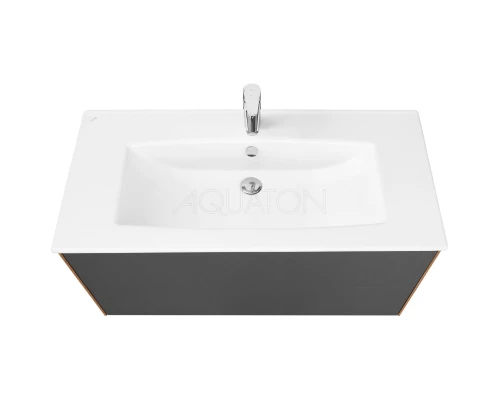 Тумба графит софт/дуб веллингтон 98 см Акватон Сохо 1A258201AJA00