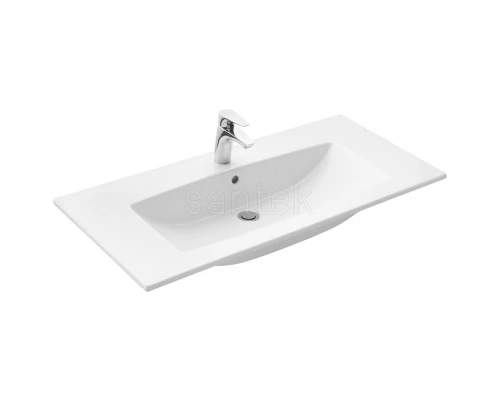 Тумба с раковиной графит софт/дуб веллингтон 100,5 см Акватон Сохо 1A2582K1AJA00