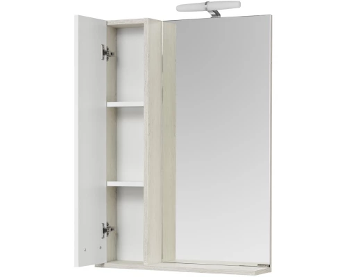 Зеркальный шкаф 60x85 см белый глянец/дуб сомерсет L Акватон Бекка 1A214602BAC20