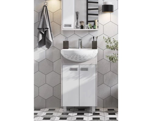 1A2108K1BAC20 Набор: 1A210801BAC20 Тумба-умывальник Бекка 50/ 1WH207781 Раковина Смайл 50