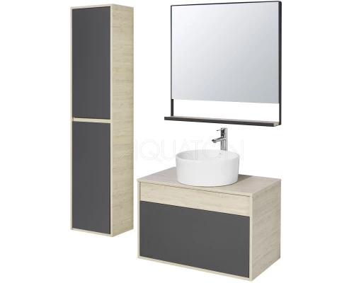 Зеркало 80x78,4 см дуб орегон/черный Акватон Лофт Урбан 1A247902LQX50