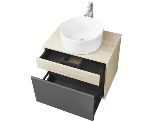 Тумба серый графит/дуб орегон 65 см Акватон Лофт Урбан 1A254001LQX60