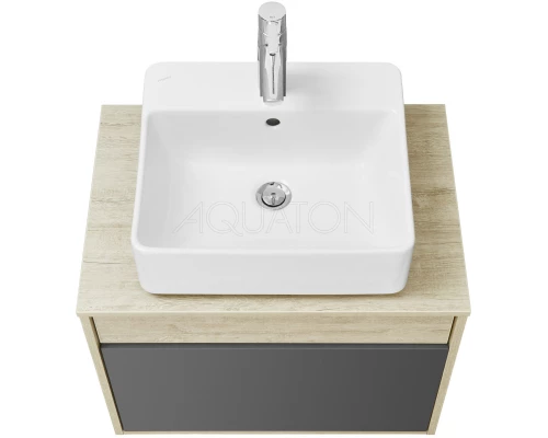 Тумба серый графит/дуб орегон 65 см Акватон Лофт Урбан 1A254001LQX60