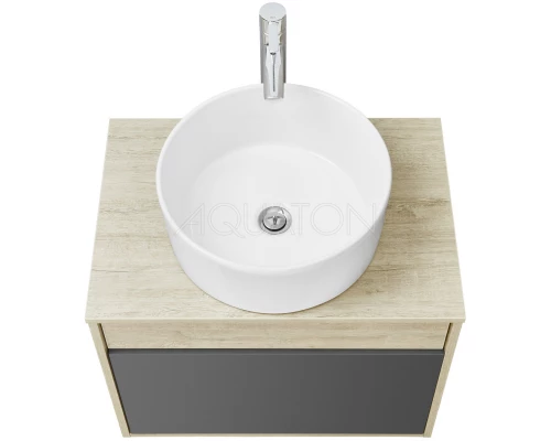 Тумба серый графит/дуб орегон 65 см Акватон Лофт Урбан 1A254001LQX60