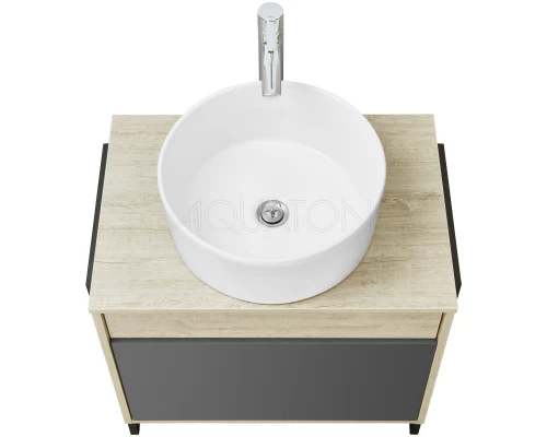 Тумба серый графит/дуб орегон 65 см Акватон Лофт Урбан 1A254001LQX60