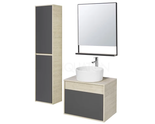 Тумба серый графит/дуб орегон 65 см Акватон Лофт Урбан 1A254001LQX60