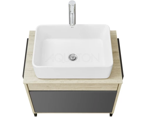 Тумба с раковиной серый графит/дуб орегон 65 см Акватон Лофт Урбан 1A2540K2LQX60