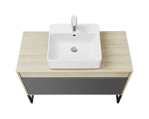 Тумба серый графит/дуб орегон 100 см Акватон Лофт Урбан 1A247701LQX60