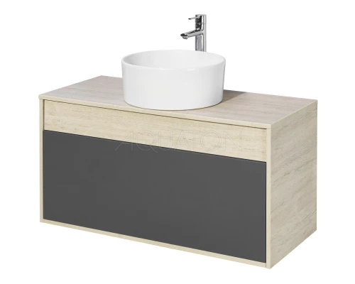 Тумба серый графит/дуб орегон 100 см Акватон Лофт Урбан 1A247701LQX60