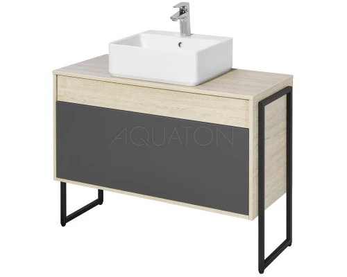 Тумба серый графит/дуб орегон 100 см Акватон Лофт Урбан 1A247701LQX60