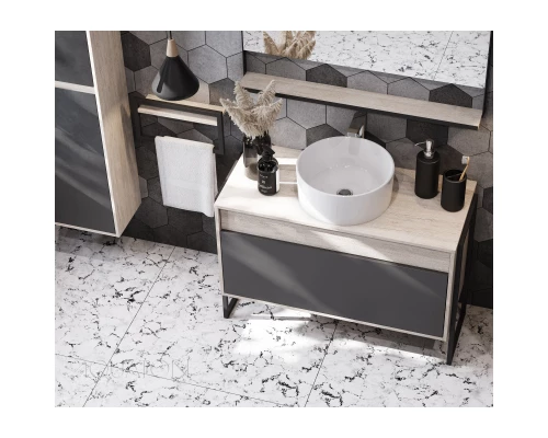 Тумба серый графит/дуб орегон 100 см Акватон Лофт Урбан 1A247701LQX60