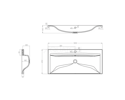 1A1269K5MA010 Набор: 1A126901MA010 Тумба-умывальник Мадрид 100 М / 1A723031AG010 Раковина Айрис 100