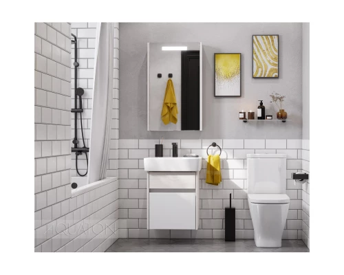 Зеркальный шкаф Aquaton Верди PRO 50 белый, ясень фабрик 1A195802VDAV0