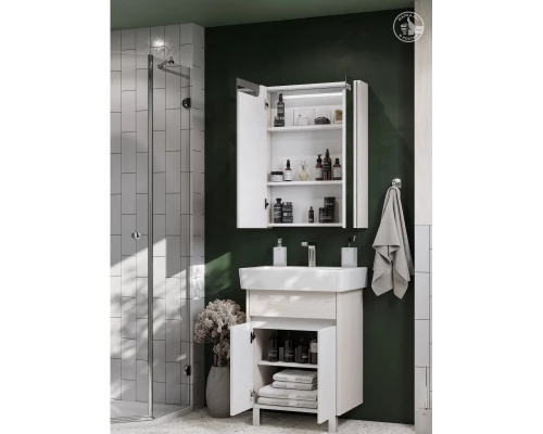 Тумба белый глянец/ясень фабрик 54 см Акватон Верди 1A207701VDAV0