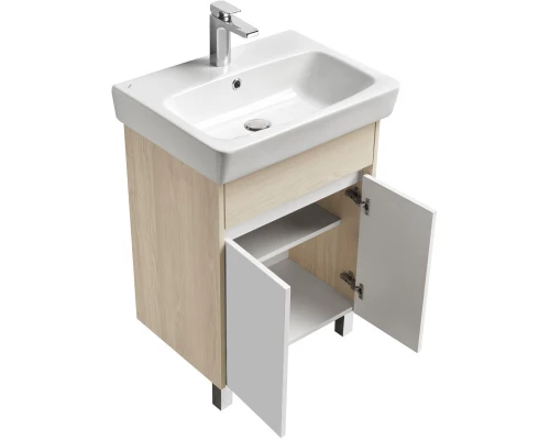 Тумба белый глянец/ясень фабрик 54 см Акватон Верди 1A207701VDAV0