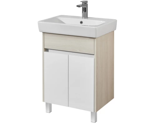 Тумба белый глянец/ясень фабрик 54 см Акватон Верди 1A207701VDAV0