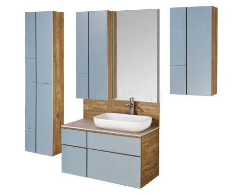 Тумба дуб рустикальный/фьорд 99 см Акватон Мишель 1A256901MIX30