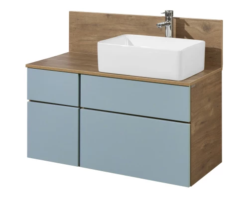 Тумба с раковиной дуб рустикальный/фьорд 100 см Акватон Мишель 1A2569K3MIX30