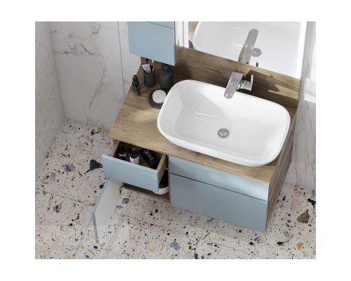 Тумба дуб рустикальный/фьорд 79 см Акватон Мишель 1A256801MIX30