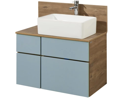 Тумба с раковиной дуб рустикальный/фьорд 80 см Акватон Мишель 1A2568K3MIX30