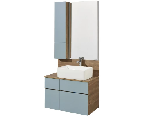 Тумба с раковиной дуб рустикальный/фьорд 80 см Акватон Мишель 1A2568K3MIX30