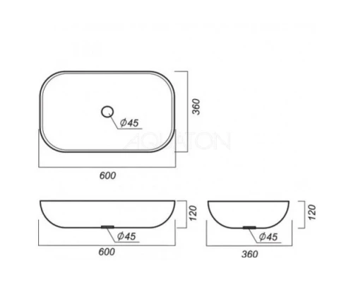 Тумба с раковиной дуб эндгрейн/белый матовый 80 см Акватон Мишель 1A2445K2MIX40