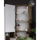 Зеркальный шкаф 45x85 см белый матовый/дуб рустикальный L/R Акватон Сканди 1A252002SDZ90