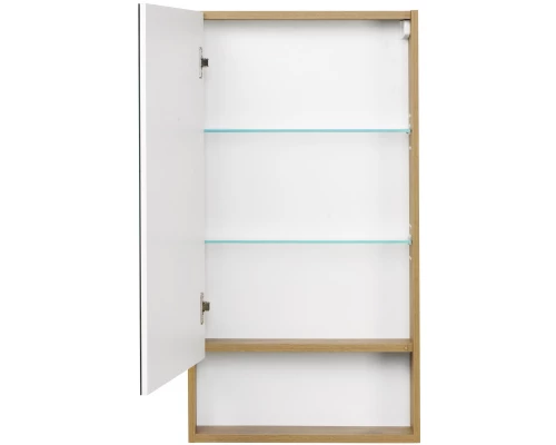 Зеркальный шкаф 45x85 см белый матовый/дуб рустикальный L/R Акватон Сканди 1A252002SDZ90