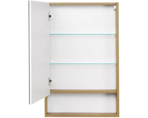 Зеркальный шкаф 55x85 см белый матовый/дуб рустикальный L/R Акватон Сканди 1A252102SDZ90