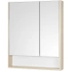 Зеркальный шкаф 70x85 см белый матовый/дуб верона Акватон Сканди 1A252202SDB20