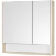 Зеркальный шкаф 85x85 см белый матовый/дуб верона Акватон Сканди 1A252302SDB20