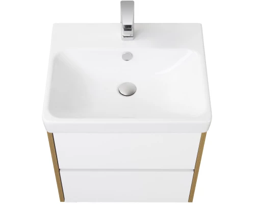 Тумба белый глянец/дуб рустикальный 53,2 см Акватон Сканди 1A251701SDZ90