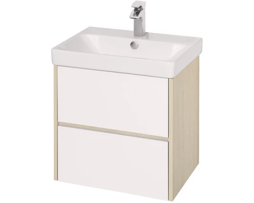 Тумба белый глянец/дуб верона 53,2 см Акватон Сканди 1A251701SDB20