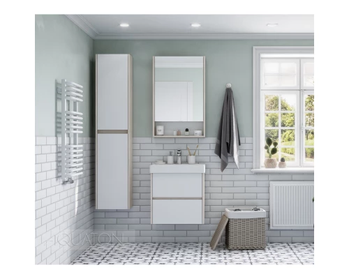 Тумба белый глянец/дуб верона 53,2 см Акватон Сканди 1A251701SDB20