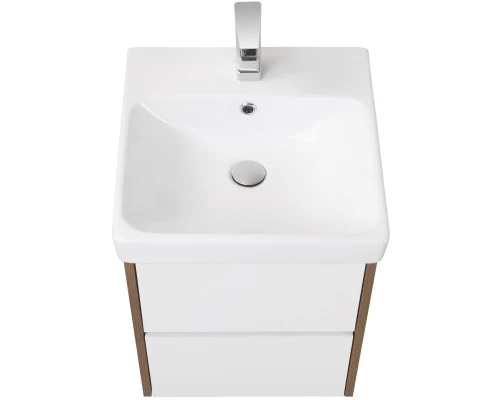 Тумба белый глянец/дуб рустикальный 43,2 см Акватон Сканди 1A251601SDZ90