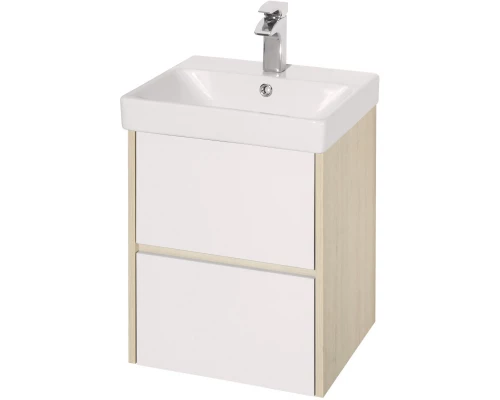 Тумба белый глянец/дуб верона 43,2 см Акватон Сканди 1A251601SDB20