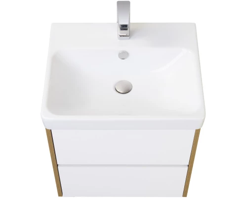 Тумба с раковиной белый глянец/дуб рустикальный 70,5 см Акватон Сканди 1A2518K0SDZ90