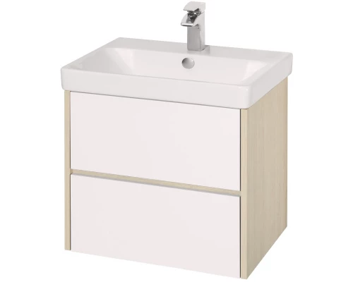 Тумба белый глянец/дуб верона 68,2 см Акватон Сканди 1A251801SDB20