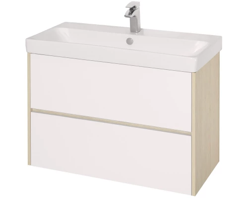 Тумба белый глянец/дуб верона 88,2 см Акватон Сканди 1A251901SDB20