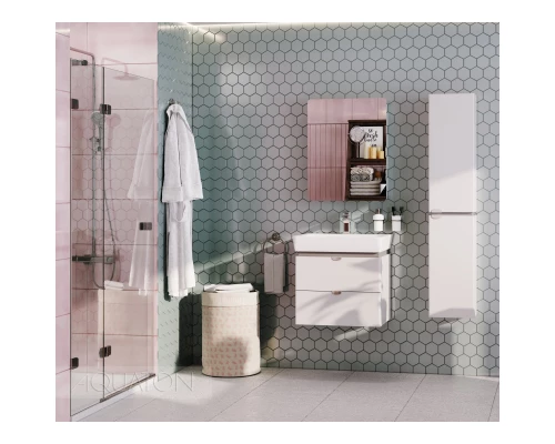 Зеркальный шкаф 55,1x70,1 см белый глянец R Акватон Скай 1A238402SY010