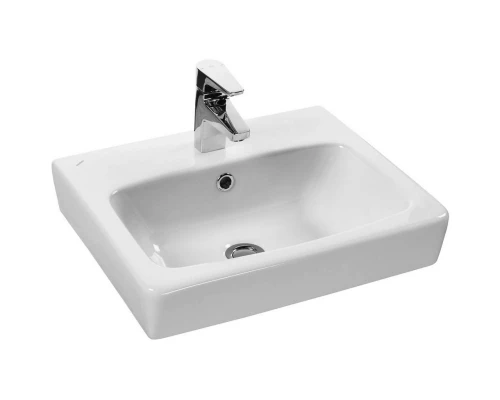 Тумба с раковиной белый глянец/серый кашемир 50 см Акватон Скай 1A2380K1SY010