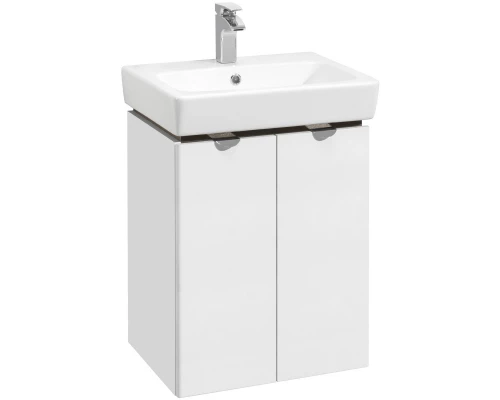 Тумба белый глянец/серый кашемир 51,2 см Акватон Скай 1A238101SY010