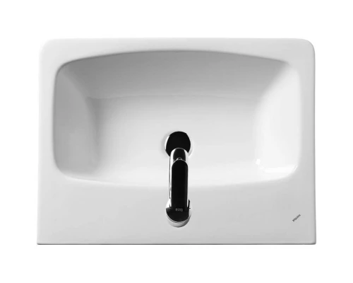 Тумба с раковиной белый глянец/серый кашемир 55 см Акватон Скай 1A2381K1SY010