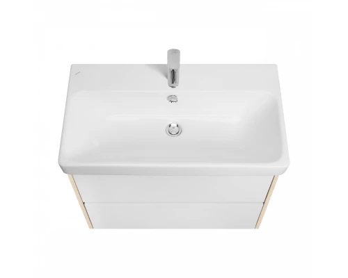 Тумба СКАНДИ 80, универс., 2ящ., белый/дуб верона (под раковину АДРИАНА 80)