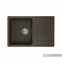 Мойка для кухни Аманда 780x510x211 мм, прямоуг. с крылом, кофе