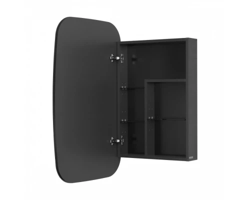 Зеркальный шкаф СОХО 60, графит, левый