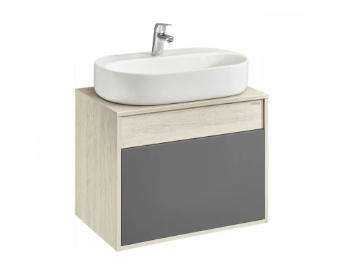 Тумба ЛОФТ УРБАН 65, серый графит, дуб орегон (под раковину MILA 35, MILA 40, ОДРИ 42)