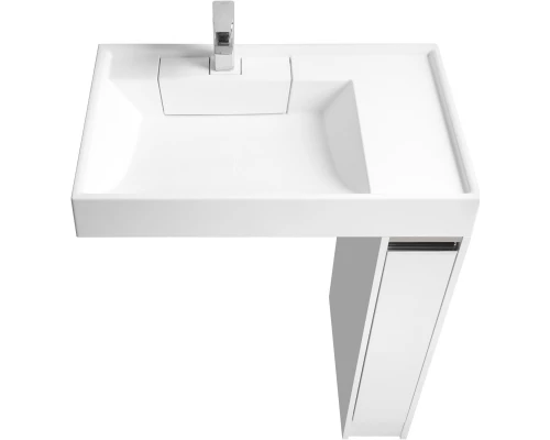 Тумба с раковиной белый глянец 80 см Акватон Лондри 1A2361K0LH010