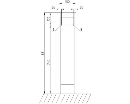 Тумба с раковиной белый глянец 80 см Акватон Лондри 1A2361K0LH010