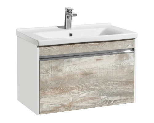 Комплект мебели белый глянец/бетон пайн 80 см Акватон Капри 1A230201KPDA0 + 1WH302251 + 1A230402KPDA0